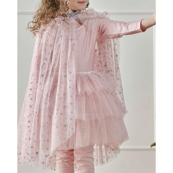 Blush & Silver Star Cape
