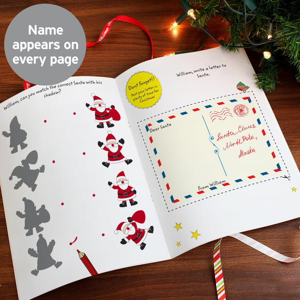 Activity Book Personalised Christmas Activity Book with Stickers