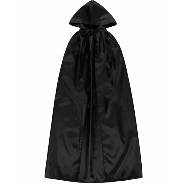 Cape Black Hooded Cape - Adult Costume