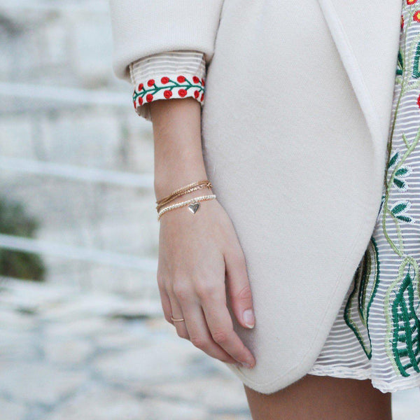 Bracelet Bridesmaids Heart Bracelet & Thank You Card