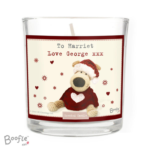 Candle Personalised Boofle Christmas Love Scented Jar Candle