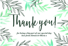 Floral Thank You Candle Jar - Floral Label Close Up