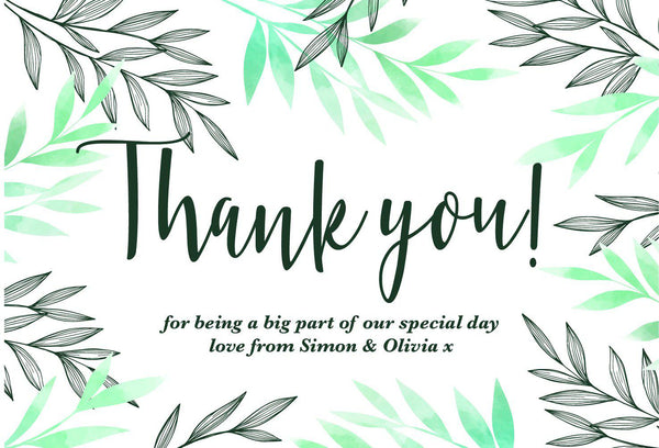 Floral Thank You Candle Jar - Floral Label Close Up