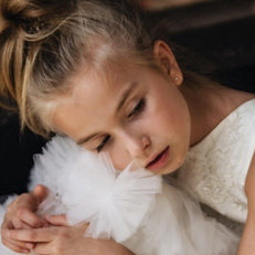 Little Princess Earrings on Message Card - Picture Of The Little Princess Wearing Her Earrings