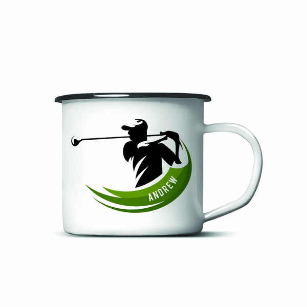 Mug Golf Player Enamel Mug
