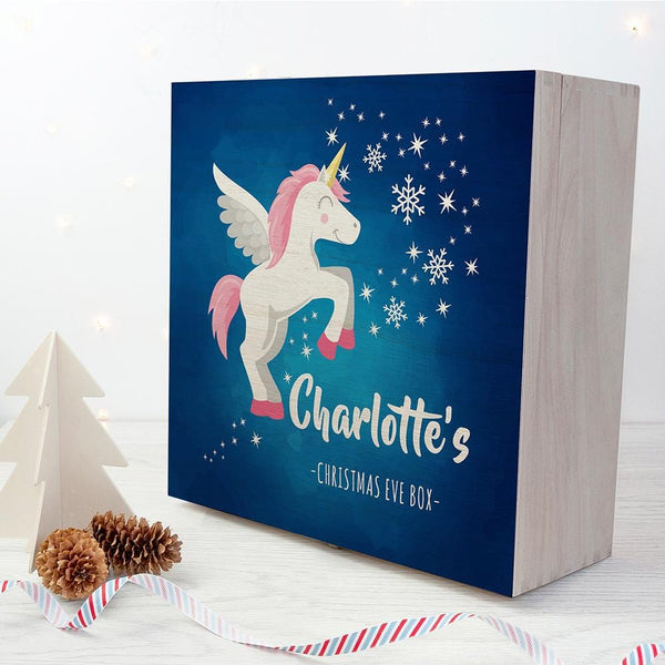 Christmas Eve Box Personalised Baby Unicorn Christmas Eve Box