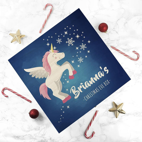 Christmas Eve Box Large Personalised Baby Unicorn Christmas Eve Box
