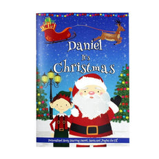 Personalised Boys "It's Christmas" Story Book, Featuring Santa and his Elf Jingles - Personalised For Daniel