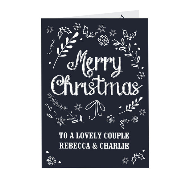Personalised Christmas Frost Card - Personalised Text Reads