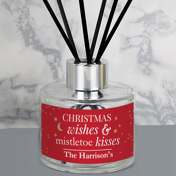 Personalised Christmas Wishes Reed Diffuser - Close Up Picture