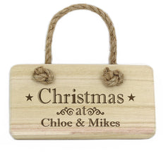 Personalised Christmas Wooden Sign - Personalised For Chloe & Mikes