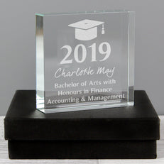 Personalised Graduation Large Crystal Token - For Charlottes Graduation