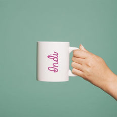 Mug Pink Name White Mug