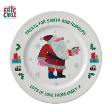 Plate Very Hungry Caterpillar Treats For Santa 8" Rimmed Plate