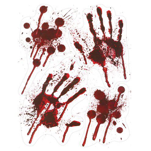 Window Decorations Bloody Hand Window Stickers