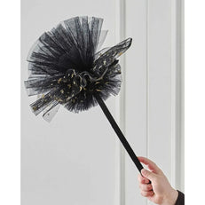 Witch Black & Gold Star Broom Witch Black & Gold Star Broom