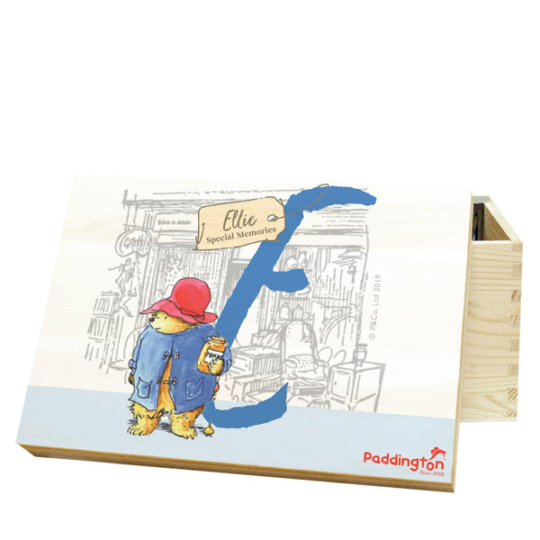 Paddington Bear Initial Memory Box Personalised With The Initial And Name Of Your Choice