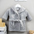 Baby Dressing Gown Personalised Elephant 0-6 Months Grey Hooded Baby Dressing Gown