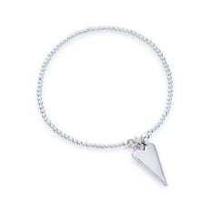 Elongated Heart Charm Bracelet