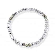 Green, Blue And Brown Crystal Bracelet