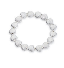 Mesh Detail Heart Bracelet