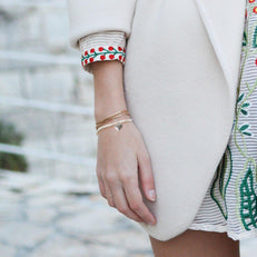 Bridesmaids Heart Bracelet & Thank You Card - Worn By A Model In The Photo