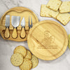 W & G 'Moon Made Of Cheese' Wooden Cheese Board & Knives Set