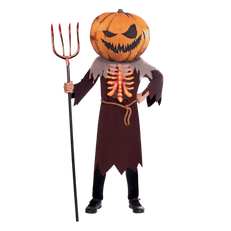 Scary Pumpkin Big Head - Child Costume