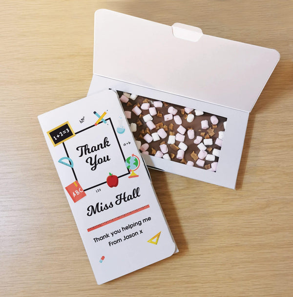 Chocolate Card Thank You Teacher Milk Chocolate Card