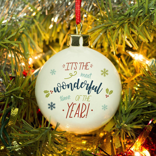 Christmas Bauble The Most Wonderful Time Of The Year Bauble