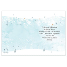 Christmas Card Personalised Polar Bear '1st Christmas As A Family' Card
