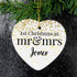 Christmas Decoration Personalised Mr and Mrs 1st Christmas Ceramic Heart Decoration