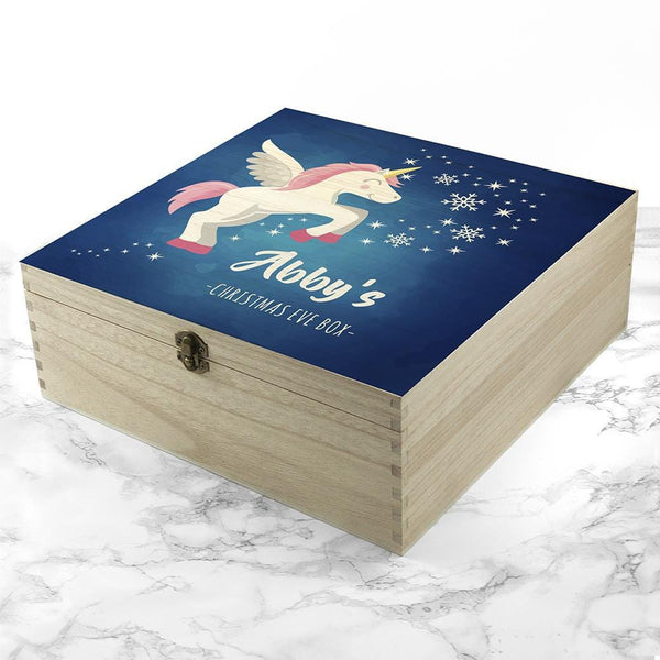 Christmas Eve Box Personalised Baby Unicorn Christmas Eve Box