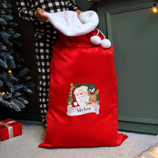 Christmas Sack Personalised Christmas Santa Red Sack