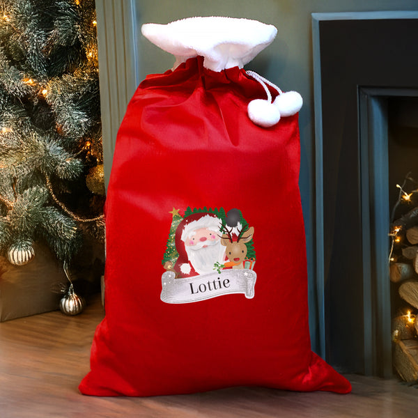 Christmas Sack Personalised Christmas Santa Red Sack