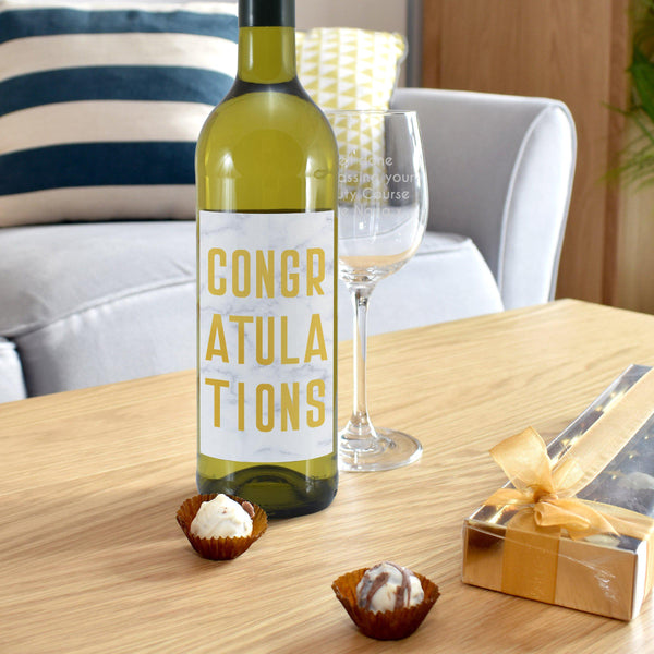Congratulations White Wine Gift Set