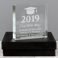Crystal Token Personalised Graduation Large Crystal Token