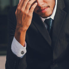 Cufflinks Personalised Round Vanessa Cufflinks - Initials