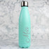 Drinks Bottle Personalised Mint Green Metal Insulated Drinks Bottle
