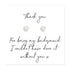 Earrings Bridesmaid Pearl Earrings on Script Thank you Card