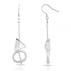 Oval And Triangle Earrings