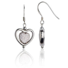 Pierced & Pitted Heart Earrings