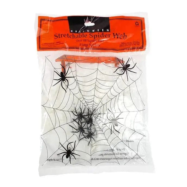 Halloween Props Spiders Web with Spiders - 100sq ft