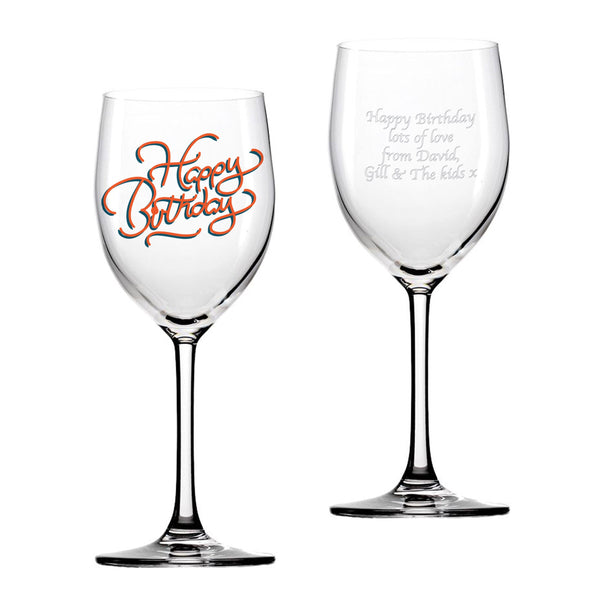 Happy Birthday Wine Glass 