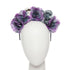 Headband Purple Flower Skull Headband