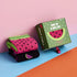 Boxed Water Melon socks with two pairs of socks next to it