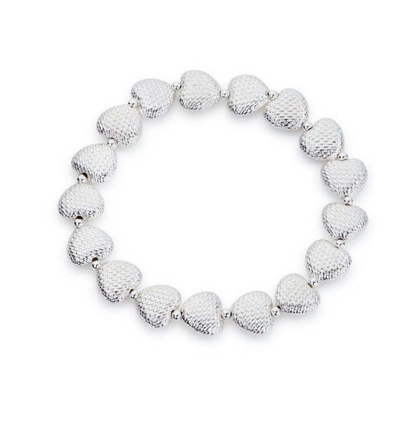Mesh Detail Heart Bracelet