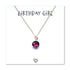 Necklace Birthday Girl Necklace & Card