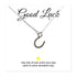 Necklace Horseshoe Charm Necklace on Good Luck Message Card