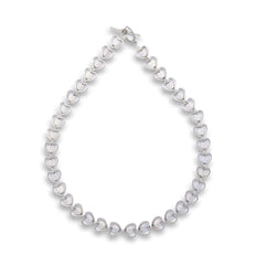 Pierced and pitted heart necklace